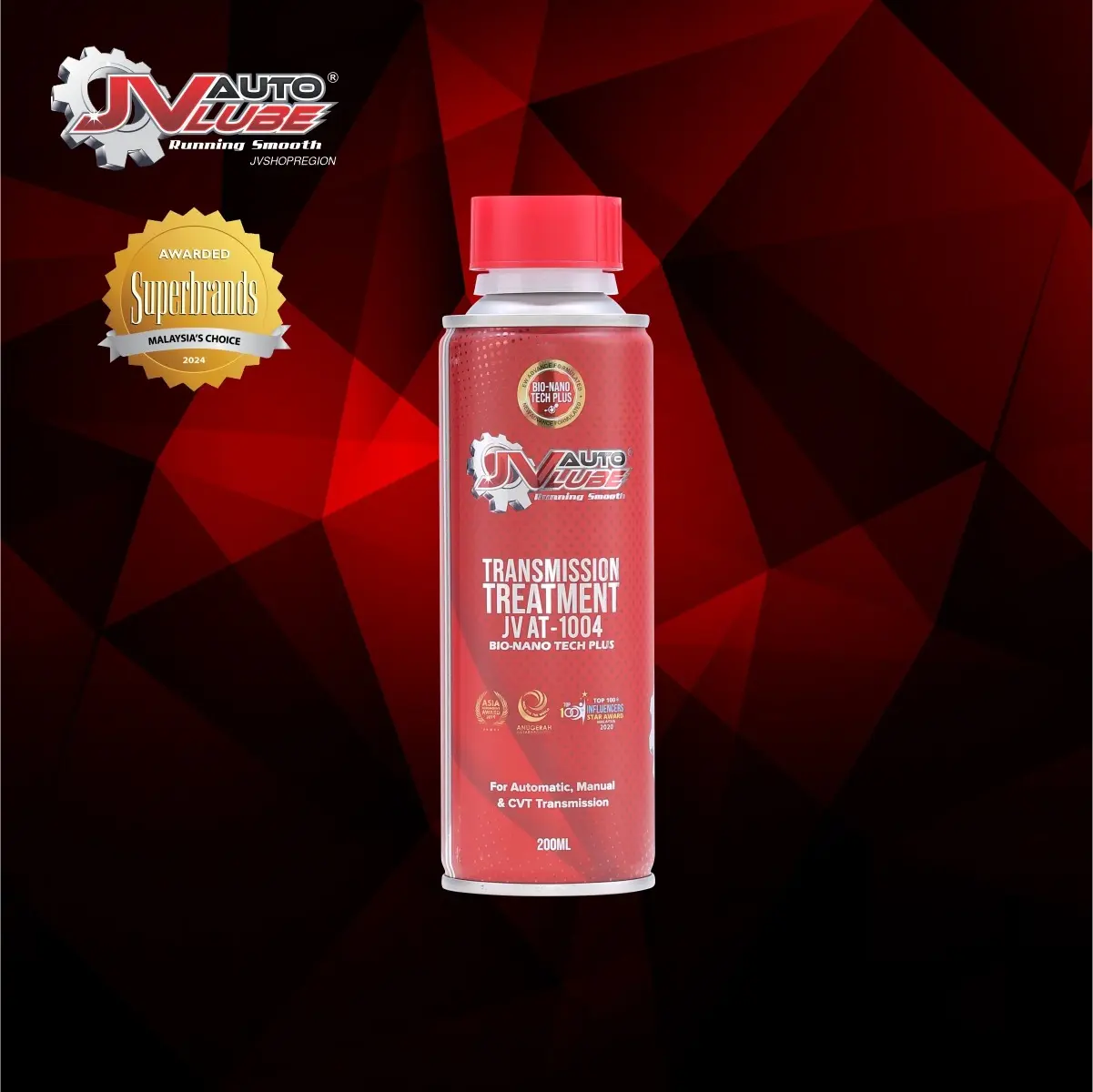 JVAutolube ORIGINAL Transmission Treatment  For ATF, CVT & Manual Transmission BIO-NANO TECH PLUS Penjagaan Awal Gearbox Kereta 200ML/BOTOL Car Engine