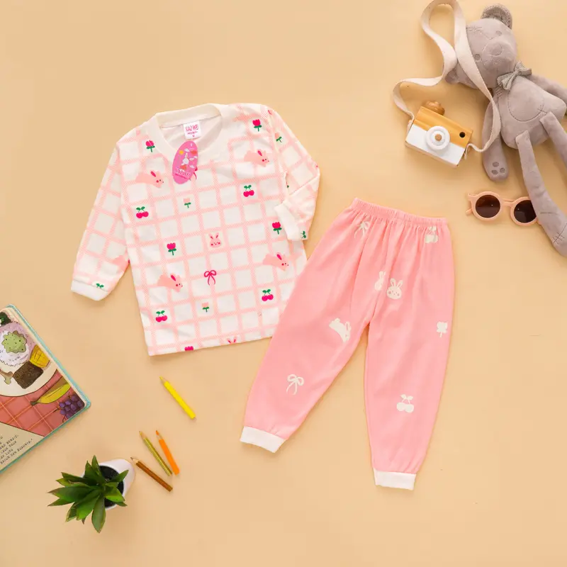 Setelan Anak & Bayi Unisex Squared Stripe Pajamas/ Baju Anak Perempuan/ Baju Bayi / Baju Anak Perempuan / Setelan Bayi Perempuan Laki Laki/ Pakaian Anak / Xiao Wei 4