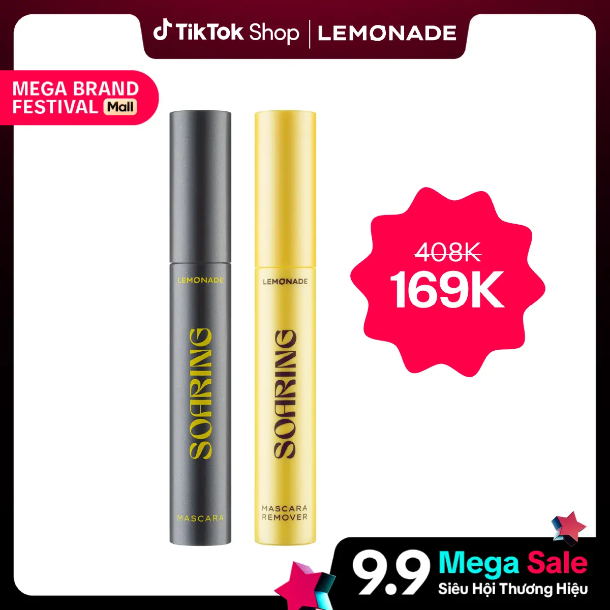 Combo 01 Chuốt mi tơi dài lâu trôi Soaring Mascara 6ml và 01 Tẩy trang mi sạch dịu Soaring Mascara Remover 6ml [DATE 09/2027]