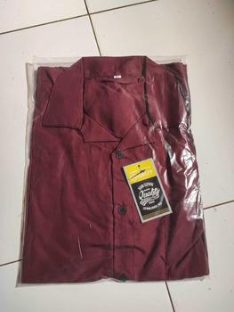 Product Review of Paket Kemeja 2Pcs Harga 60Rbuan KEMEJA HAWAI POLOS V-Neck baju atasan oversize katun pria Surfing Distro Cowok Dewasa Pendek Casual Keren from u**a 1