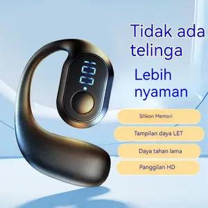 Bluetooth 5.4 Headphone TWS nirkabel telinga hook headphone tulang konduktor bebas tangan pengurangan kebisingan headphone