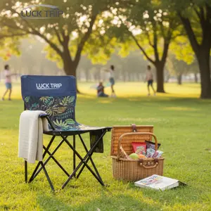 【Luck Trip】Kursi Lipat 53x33x25cm Cocok untuk Aktivitas Outdoor dan Piknik di Taman Praktis Mudah Dibawa Camping&Mancing Berbagai Desain Mudah Dilipat