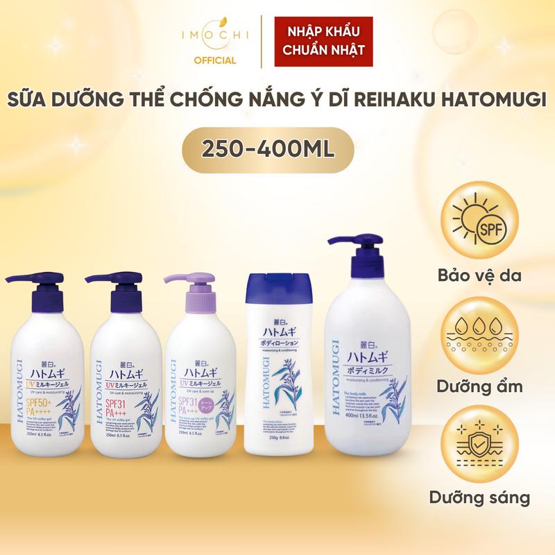 Sữa Dưỡng Thể Chống Nắng Ý Dĩ Reihaku Hatomugi Nhật Bản Dưỡng Ẩm Sáng Da Mịn Màng
