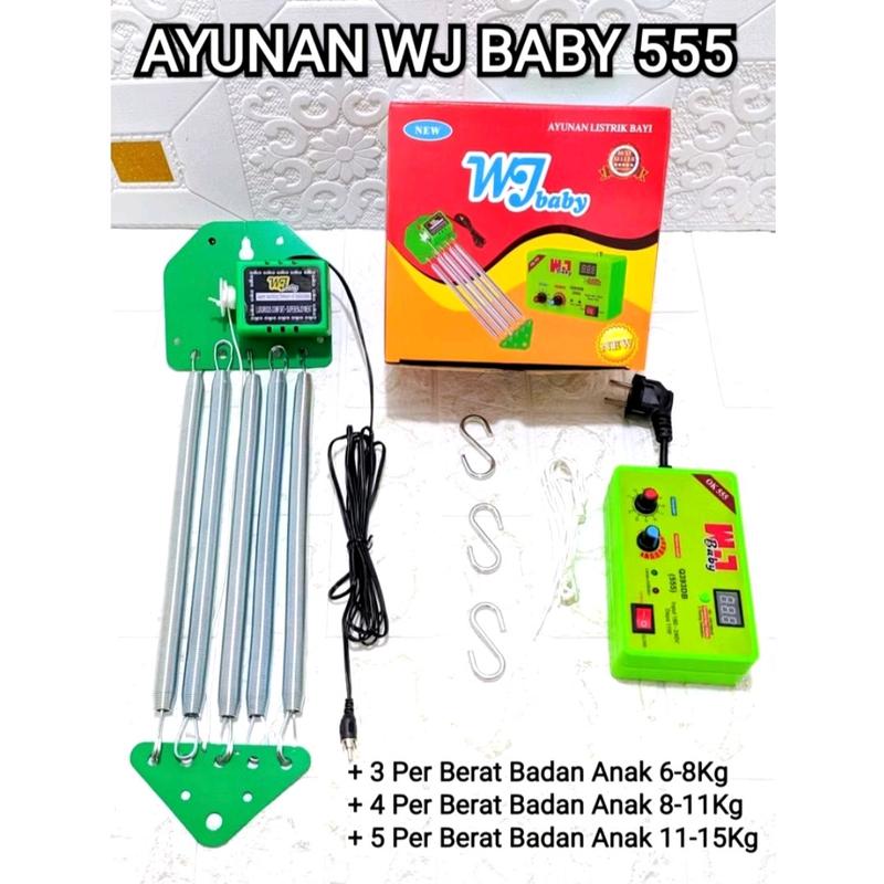 Paket Lengkap Ayunan Bayi + Mesin Ayunan Listrik dan Per 5 + Hanger Segitiga + Gantungan Mainan 2