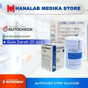 AUTOCHECK Glucose Strip 25pcs Gula Darah ED: 2027-07