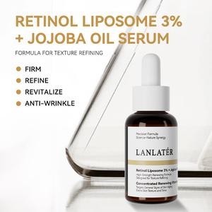 Lanlatér Serum Minyak Retinol Liposome 3% + Jojoba untuk Tekstur Kulit Lembut & Tidak Berkerut Formula Firm Refine Revitalize Anti-Wrinkle Menegangkan  vegan serum & esen nada kulit yang tidak sekata serum & esen nature