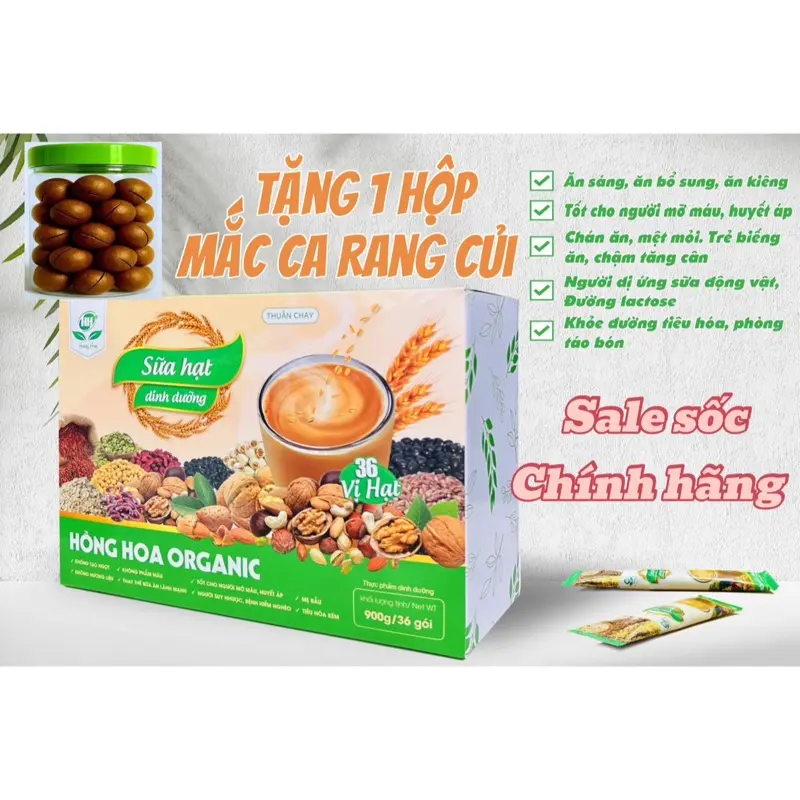 [CHÍNH HÃNG] SỮA HẠT HỒNG HOA 36 VỊ ORGANIC