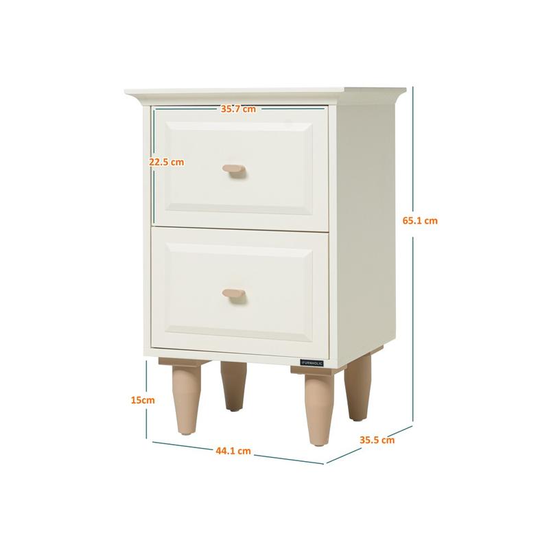 IFURNHOLIC Hannah Bedside Table | Meja Nakas | Meja Samping Tempat Tidur | Lemari Laci Nakas | Meja Sudut 7