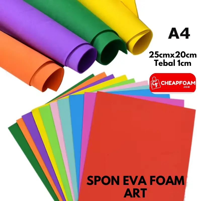 Busa Ati 10mm Kerajinan Tangan Prakarya Busa Eva Ati Mainan Anak 25cm x 20cm 0