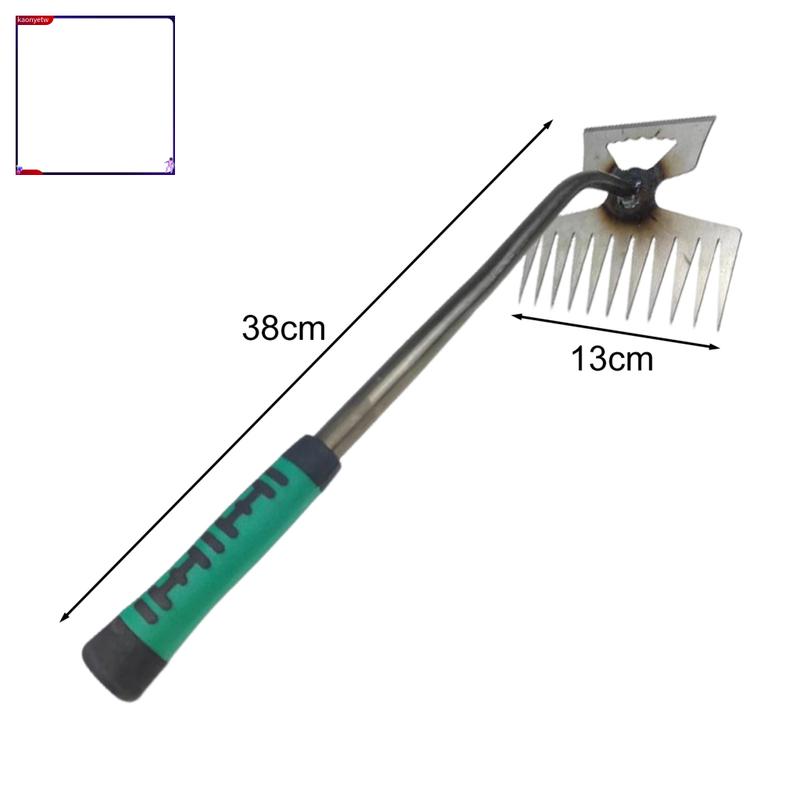 kaonyetw Long-lasting Stainless Steel Hoe Weeding Tool Premium Weeder Tool with Non-slip Handle Effective Weed Remover for Gardeners in Asia Rustproof Design for Easy Uprooting 8