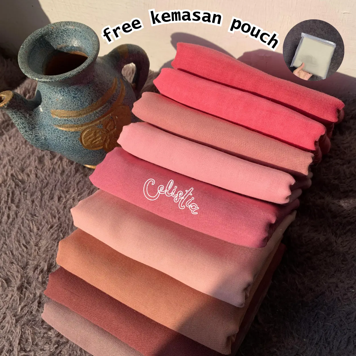 HIJAB SEGI EMPAT PARIS JADUL [baca deskripsi produk] Nyaman Muslim Square