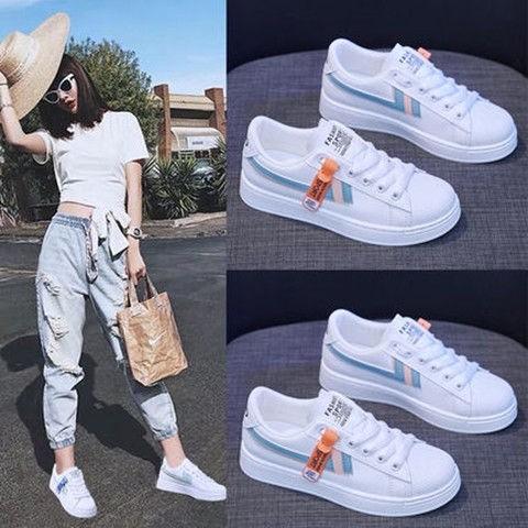 Sepatu wanita putih sneakers casual terbaru fashion 2022