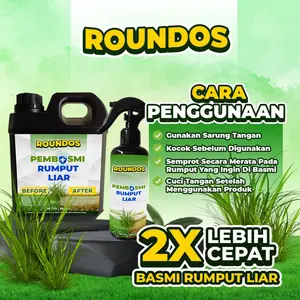 Roundos 250Ml + Refil 1 Liter Racun Rumput Gulma Racun Lalang Pembasmi Rumput Liar Cairan Tanaman Termurah