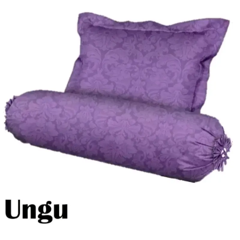 set 2 sarung bantal 2 sarung guling bahan katun adem dan tidak luntur ukuran sarban 45x60 cm ukuran sargul 33x90 cm 0