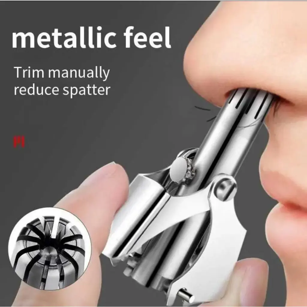 Nose Hair Trimmer Stainless Alat Cukur Bulu Hidung Otomatis Alat Potong Bulu Hidung