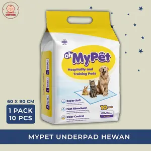 OhMyPet Underpad - Underpad Hewan XL 60x90 cm Isi 10 Lembar / Alas Latih Anjing Kucing / Alas Kandang Hewan