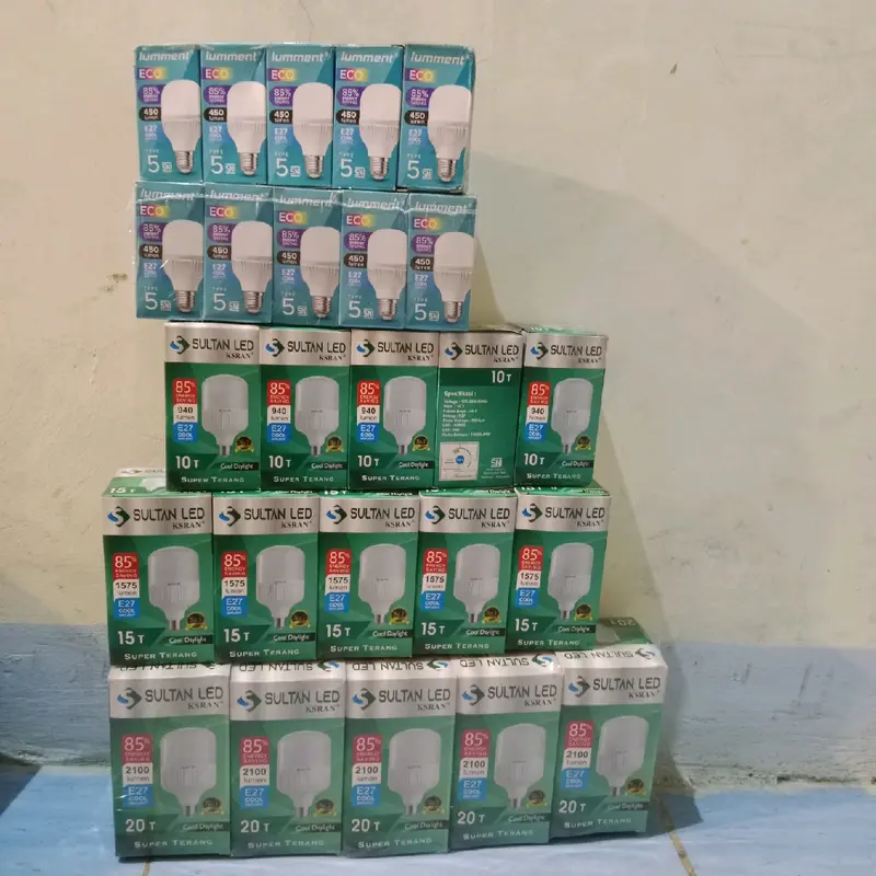 LAMPU SULTAN LED 25 pcs 20w 5 15w 5 10w 5 5w lumment 10 2100 lumen 85% Energi saving 0