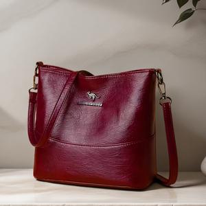【READY STOCK MY】Beg tangan wanita, reka bentuk klasik, pelbagai ruang, material kulit lembut, kapasiti besar, praktikal, boleh digunakan sebagai beg bahu/beg silang badan, bergaya, koleksi musim luruh/sejuk baharu.