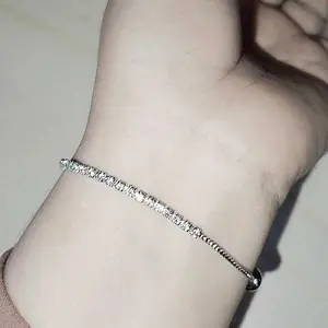 【zhamus】Gelang Serut Diamond Rhinestone Adjustable Bracelet Gelang Serut Titanium Asli Emas Putih Yang Bisa Disesuaikan Z