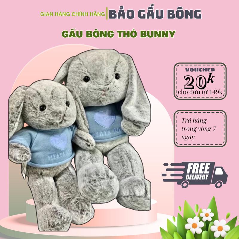 Thú Bông Thỏ Bunny mới nhất size 1m1 hàng vải nhập QC cao cấp chuẩn loại 1 vải lông mềm mượt , bông gòn 15D đàn hồi cao,ôm cực kì đã Thú Nhồi Bông Đồ Chơi Toy Phát Nhạc