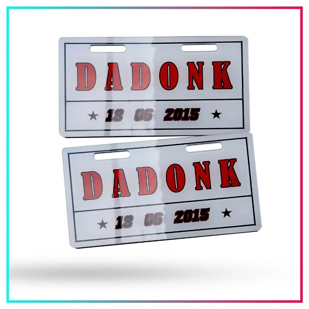 Plat Nama Acrylic Custom untuk Sepeda Listrik - Ukuran 16x9cm - Outdoor