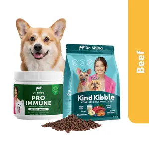 Bundle Dr. Shiba Kind Kibble 1.5kg (500gx3pcs) & Pro Immune