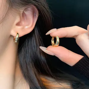 Anting Bulat Kecil Anting Hoop Wanita Diameter 1,5cm - Model Earrings