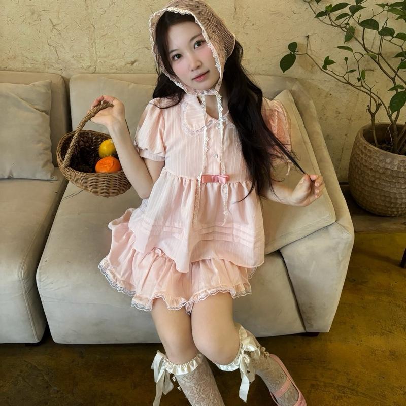 Áo Babydoll CT7 Nơ rời tay phồng ít Form rộng cho Nữ ,Vải Đũi mỏng nhẹ