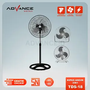 【COD】Advance TDS18 Stand/Desk/Wall Fan 18" Multifungsi 3in1 Kipas Angin Tornado Besi Kipas Lantai