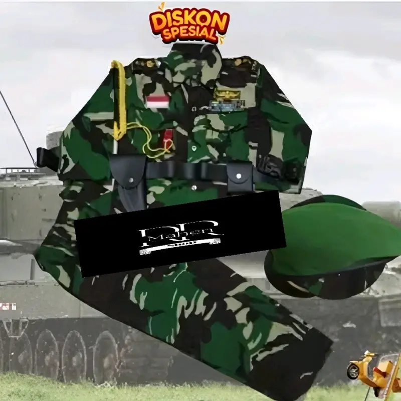 kostum & aksesori Seragam TNI Anak Baret Hijau - Kostum Anak Laki-Laki - Fashion Baju Pakaian 3