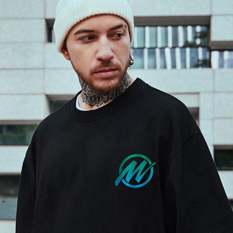 Áo Thun Nam Ngoại Cỡ, Áo Cotton Ngắn Tay, Dáng Rộng, Hip Hop Menswear 3