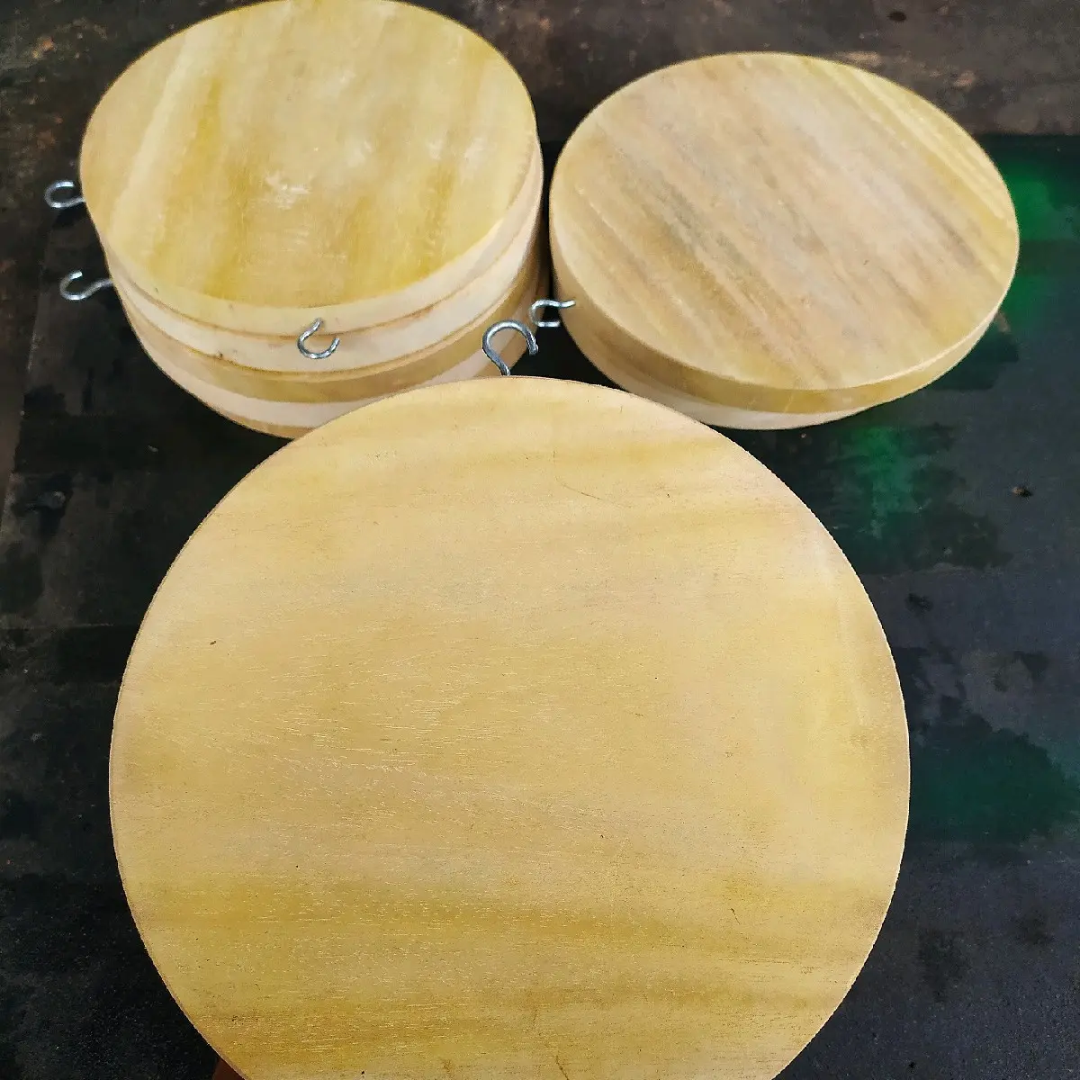 tlenan bulat bahan kayu serbaguna media gambar diameter 20cm