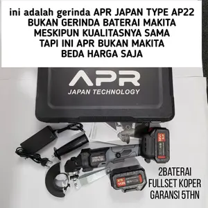 COD gerinda BATERAI APR JAPAN GARANSI RESMI 3THN AP22 CORDLESS angle grinder gurinda sirkel baterai cordless