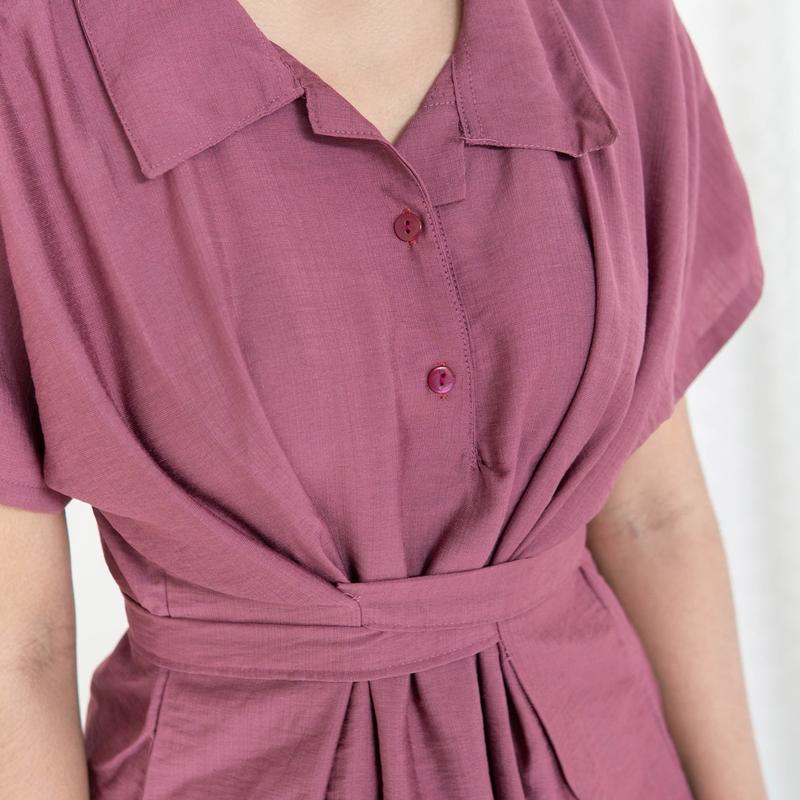 ROSYA || Ciara One Set Atasan Celana Pendek / Setelan dan Tali Pinggang Korean Style Linen Baju 5