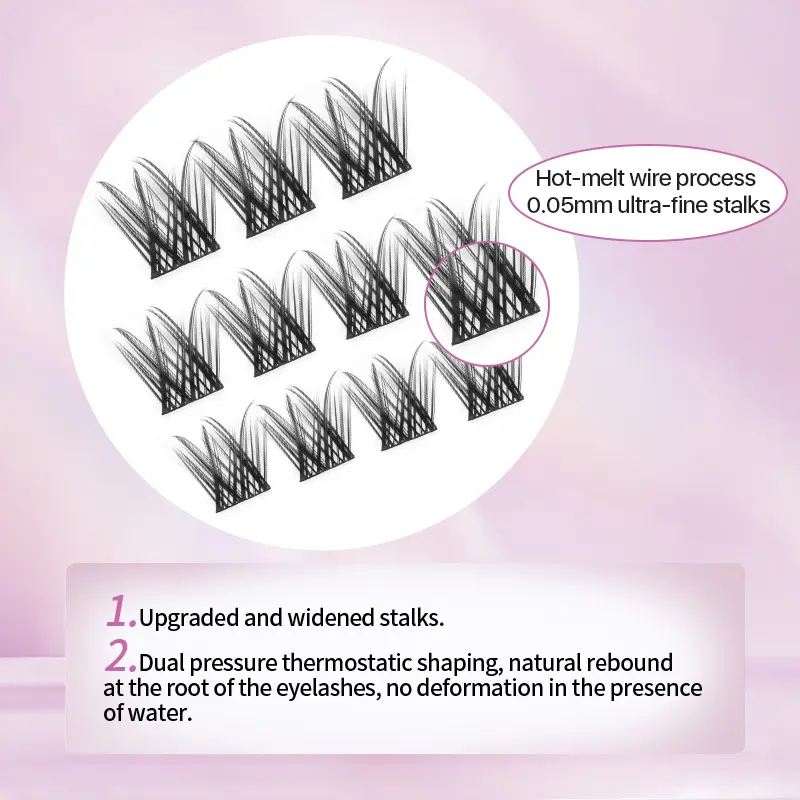 Mlen Diary Lazy Bulumata eyelash  Series- Serene Wings- DIY bulu mata palsu  C Curl 12-16mm terbaru dengan satu set lem eyelash extension yang sudah termasuk penghapus, makeup mata dan kosmetik 2