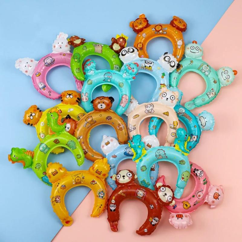 Product Introduction of Isi 12 Pcs Balon Bando Kepala Untuk Ulang tahun Balon foil karakter Hewan Hiasan Kepala Astronot Mobil Pesawat Random balloon Plastik 27