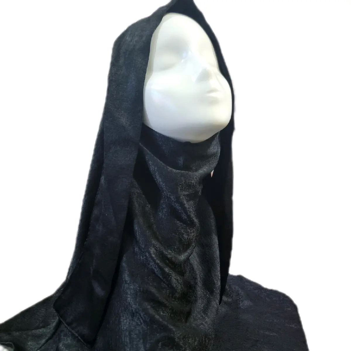 French Khimar Naura  Matterial Satin Crinkle