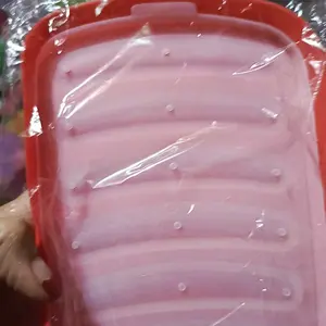 FREE BPA/Food Grade Cetakan Sosis Tahan Panas Silikon Dengan Tutup Cetekan Nugget