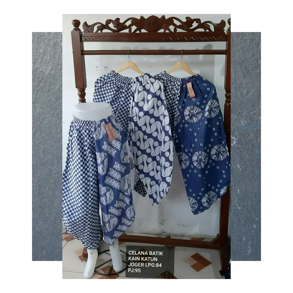 CELANA BATIK ALADIN BIRU LAWASAN