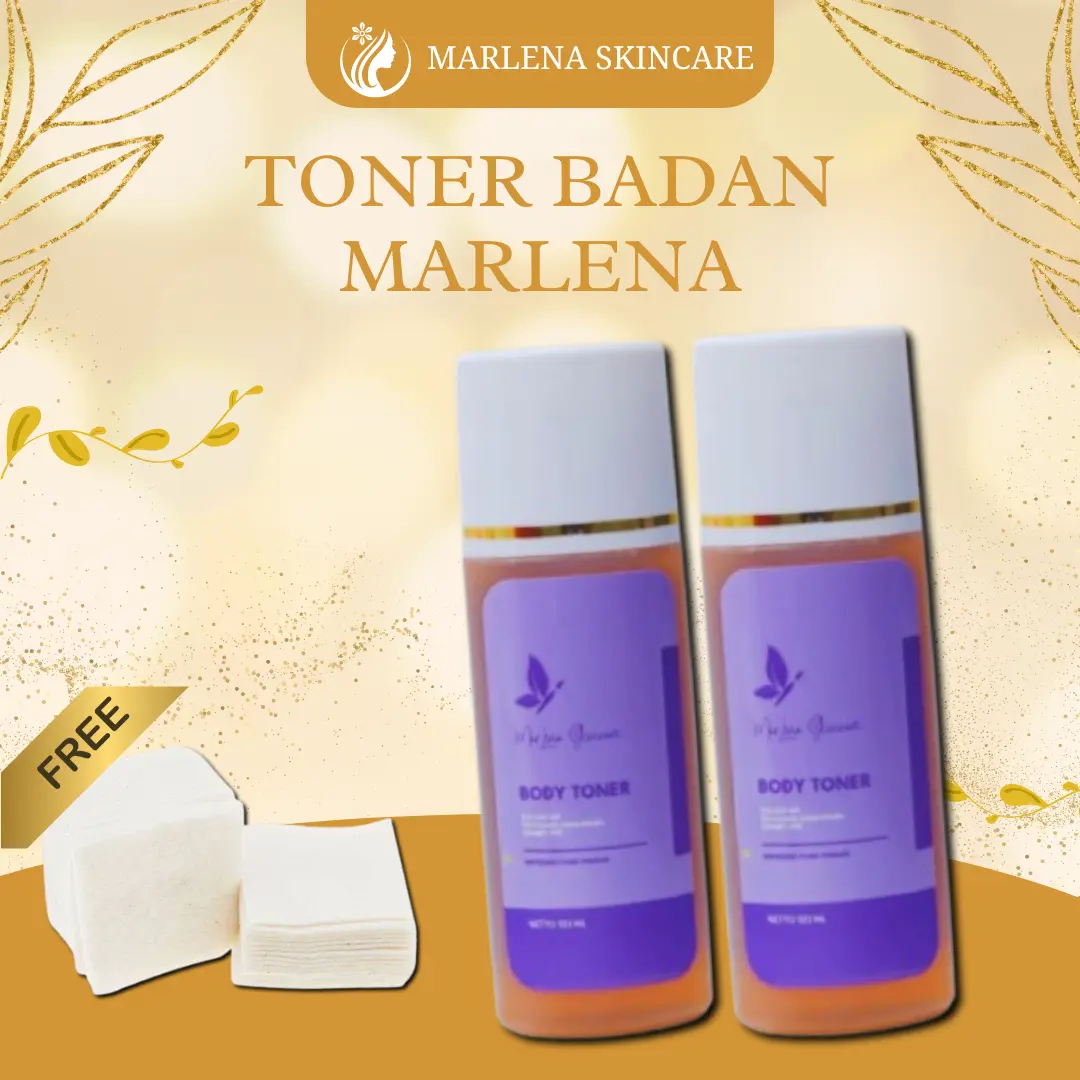 PAKET TONER BADAN MARLENA ISI 2 BOTOL FREE KAPAS UNTUK BADAN