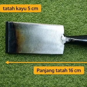 pahat kayu 5cm / tatah kayu 5cm / ukir kayu / alat ukur kayu / baja asli /tebal / alat pertukangan