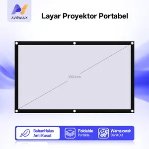 AVIEWLUX Layar Proyektor Portable 100 Inch 16:9 - Simple Screen - Projector Screen Portable Original