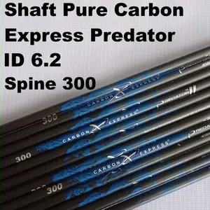 PanahIndonesia Arrow Shaft Pure Carbon Express Predator ID 6.2 Spine 300 Bahan Pure Carbon Panjang 76 cm Berat 18.2 gram