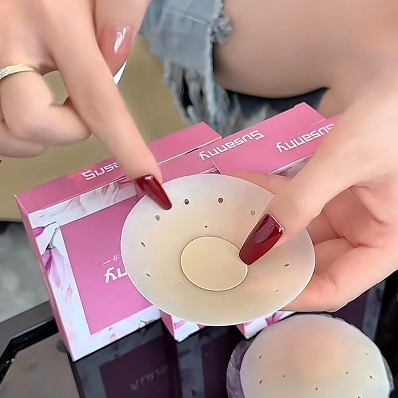   Susanny x Viên Vibi  Mua 3 tặng 1  - Miếng Dán Vú V1 Miếng dán ti miếng dán Ngực Silicon Lỗ thoáng khí thoáng nhiệt Susanny siêu tệp da Miếng Dán ngực Tái Sử Dụng nhiều lần Cao Cấp chính hãng nội y nữ 