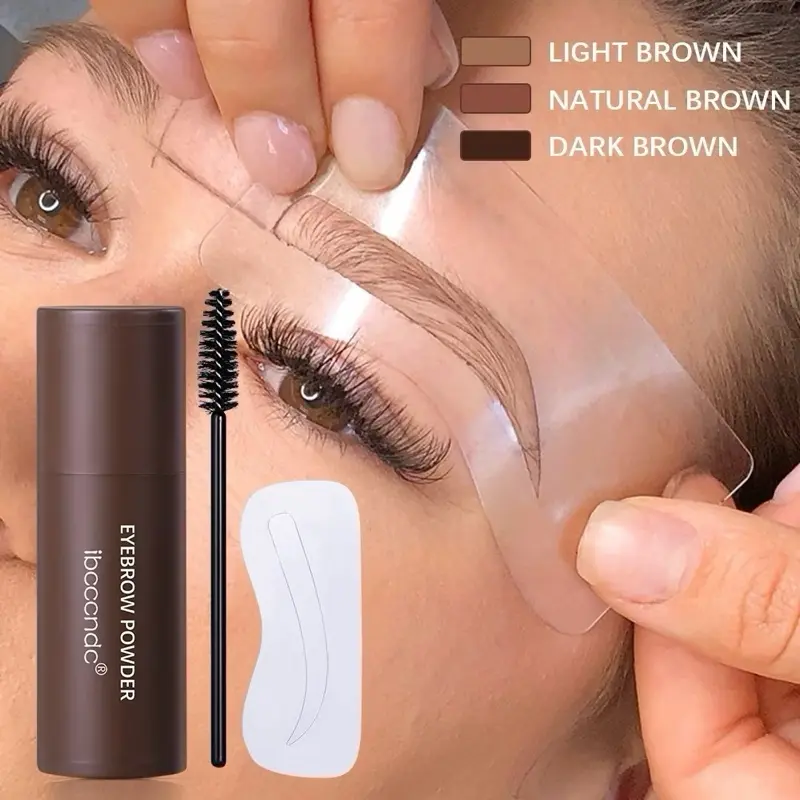 IBCCCNDC Eyebrow Powder Cetakan Alis Eyebrow Stempel Alis Stamp Alis Tahan Air dan Lama