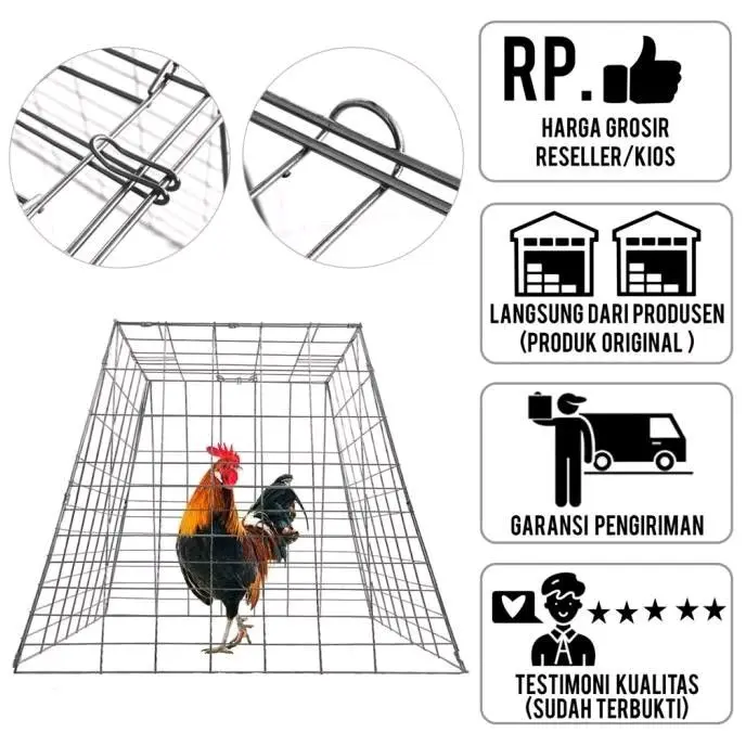 Kandang Ayam Jemuran Ayam Trapesium Ukuran 50x40x28 Termurah Harga Grosir Reseller Kios Langsung Dari Produsen Produk Original Garansi Pengiriman