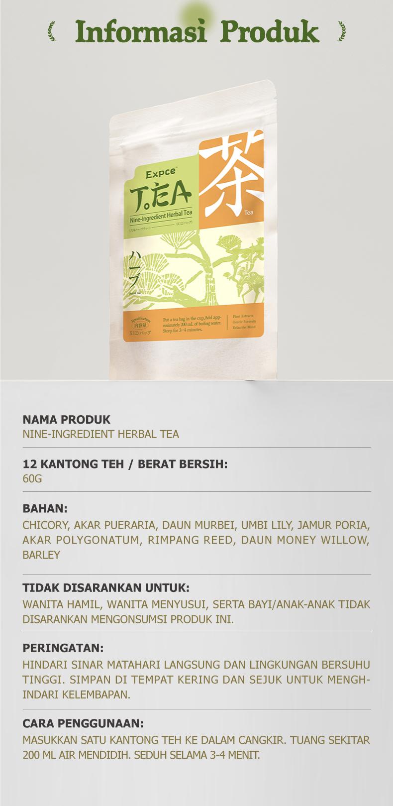 Expce Teh Herbal 12 Sachet, Segar Alami, Relaksasi Setiap Hari