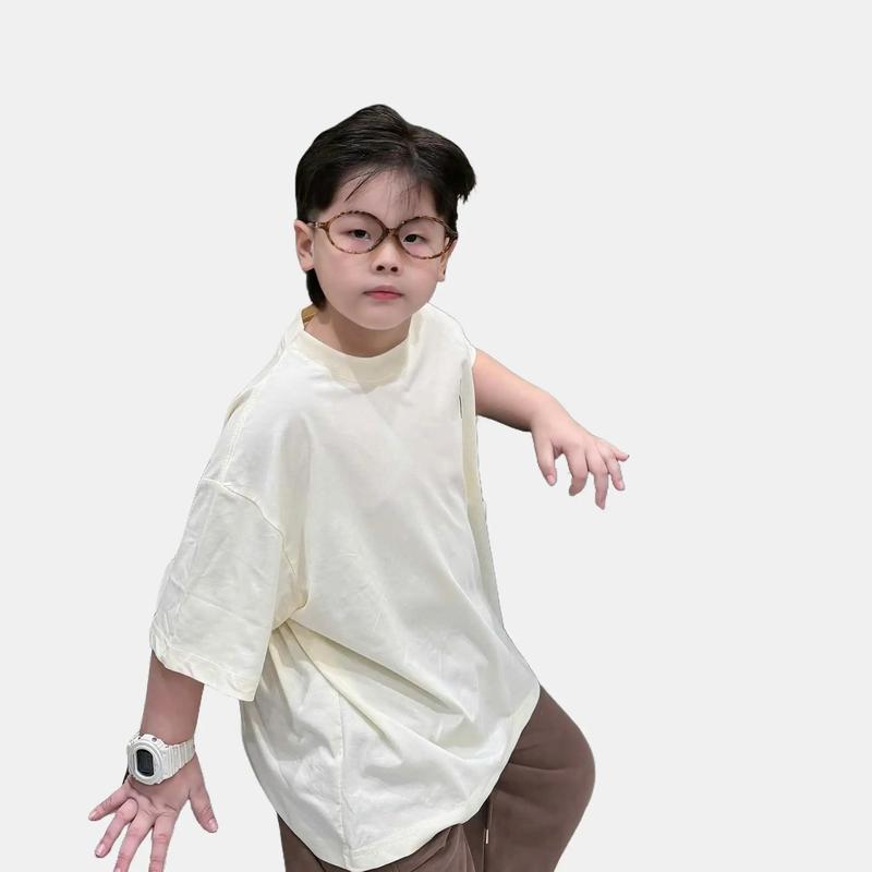  Áo Cộc Tay Cotton Cho Bé Trai Mùa Hè 2025 Áo Thun Tay Ngắn Họa Tiết Thêu Tỉ Mỉ Dáng Rộng Cho Bé Size Từ 25-53kg B0026 Khách Chọn Theo Chiều Cao Phom Rộng 