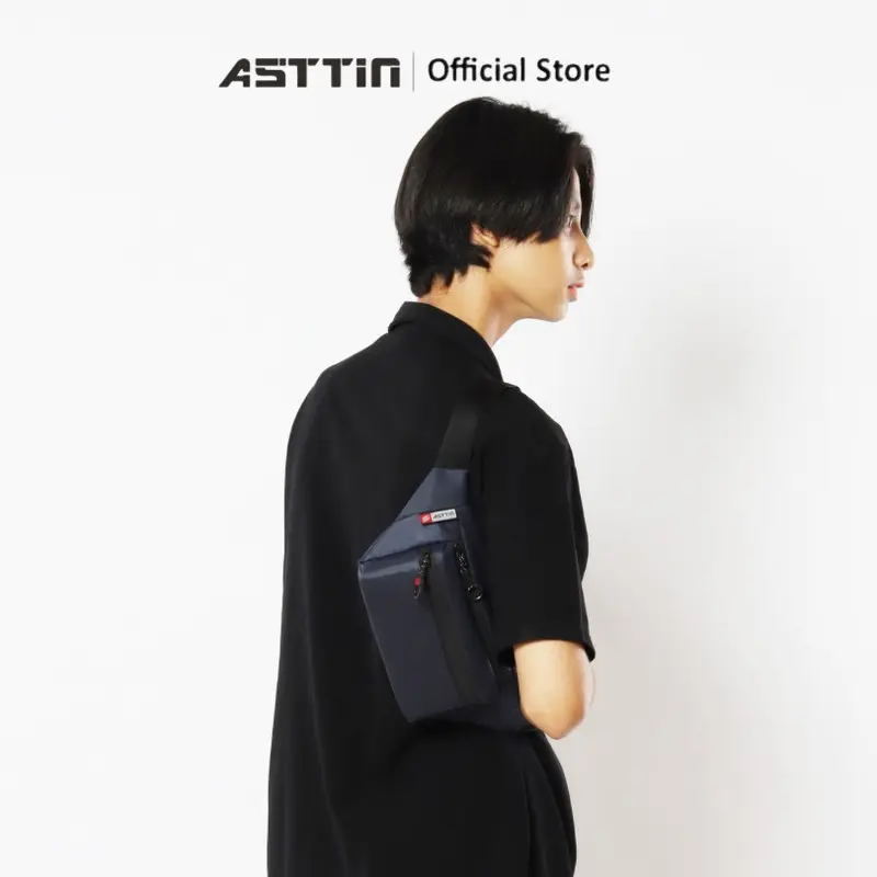 Tas Pinggang Waist Bag Waterproof 017 Asttin Unisex Bimo D1000 Garansi 1 Tahun - Hitam, Cowok Waistbag tas  pinggang  pria 3