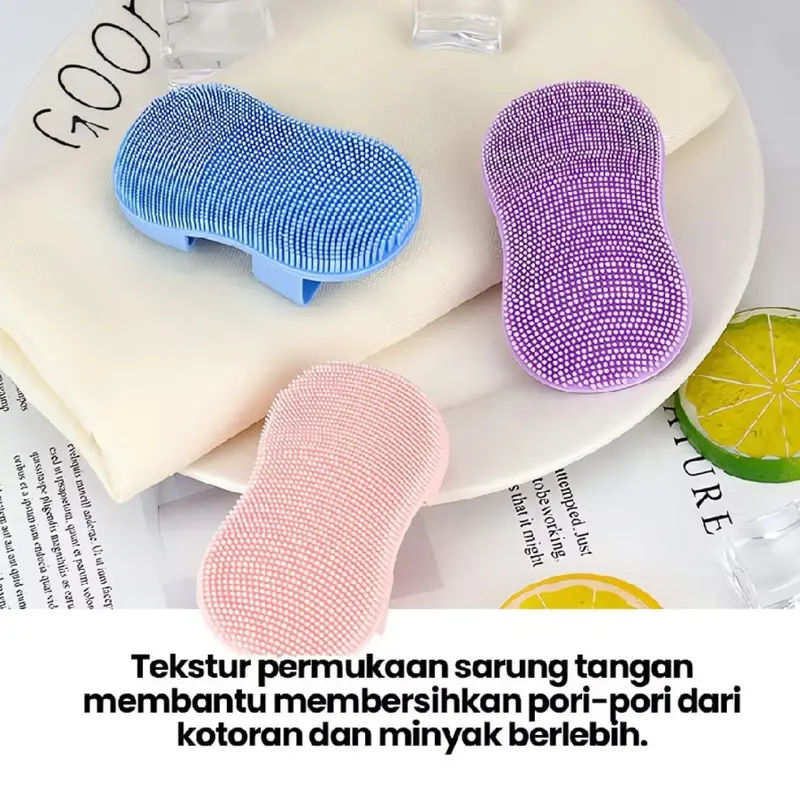 Sikat Pembersih Wajah Silikon Jari Cuci Muka Model Sandal Serbaguna 8